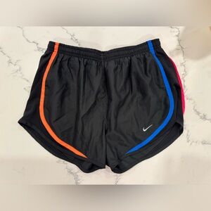 Nike Black Dri-FIT Running Shorts with Neon Accents Size S